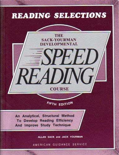 Stock image for The Sack-Yourman Developmental Speed Reading Course for sale by HPB-Red