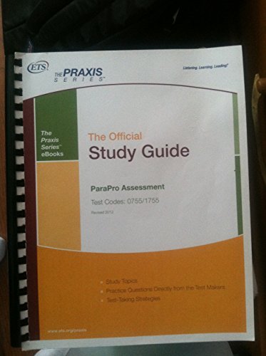 Stock image for ParaPro Assessment Study Guide, Test Codes 0755 and 1755 (The Praxis Series) (Praxis Study Guides) for sale by HPB-Red