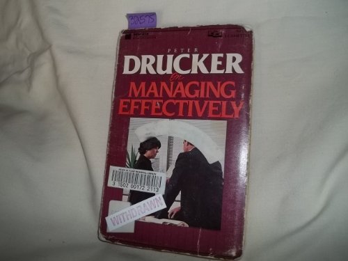 Stock image for Peter Drucker on Managing Effectively for sale by The Yard Sale Store