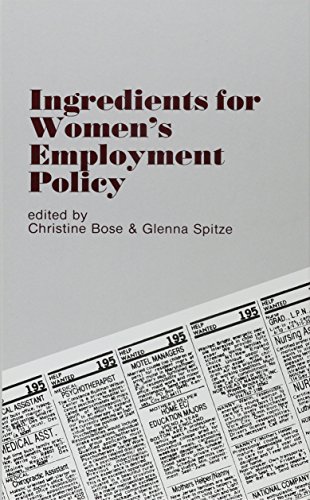 Beispielbild fr Ingredients for Women's Employment Policy zum Verkauf von Better World Books