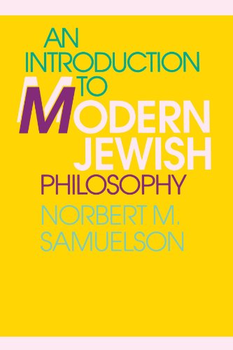 Introduction to Modern Jewish Philosophy (Suny Series in Jewish Philosophy)