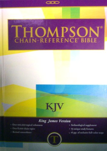 Imagen de archivo de THE THOMPSON CHAIN-REFERENCE STUDY BIBLE. King James Version. Large Print, Red Letter a la venta por Cornerstone Books