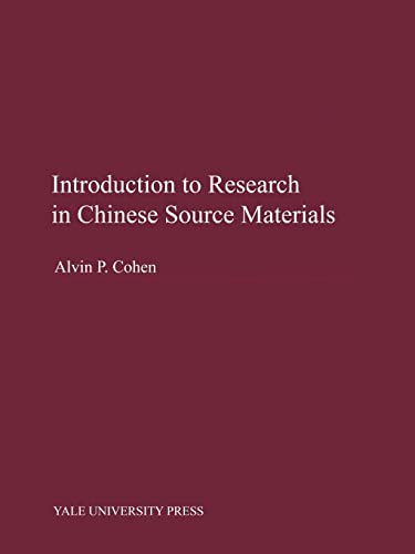 9780887102134: Introduction to Research in Chinese Source Materials