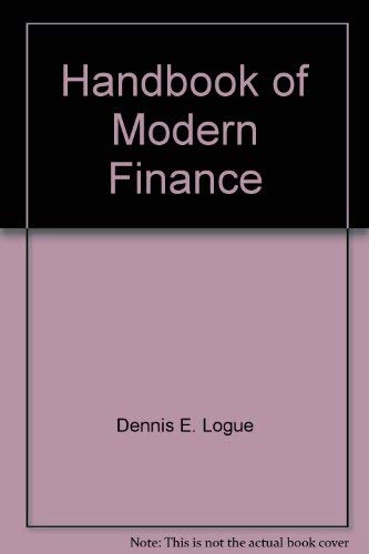 Stock image for Handbook of Modern Finance for sale by Better World Books