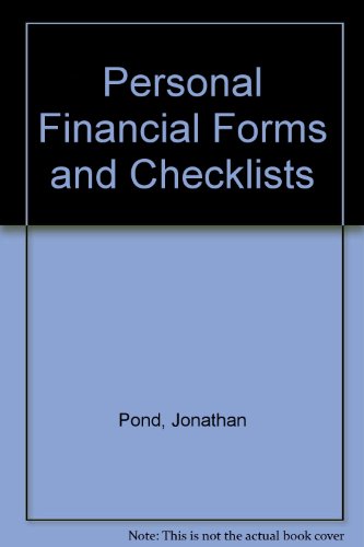 Personal Financial Forms and Checklists (9780887129148) by Pond, Jonathan