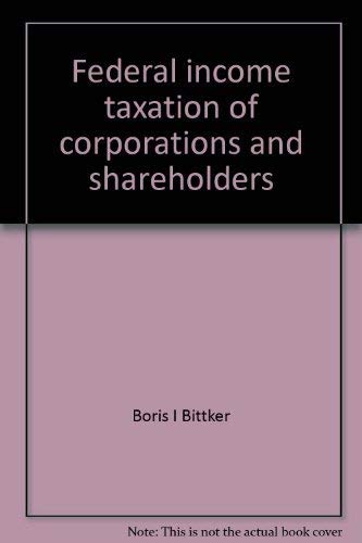 Stock image for Federal income taxation of corporations and shareholders for sale by HPB-Red