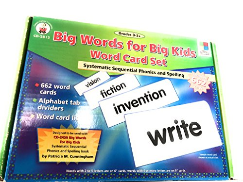 Beispielbild fr Big Words for Big Kids : Systematic Sequential Phonics and Spelling zum Verkauf von Better World Books