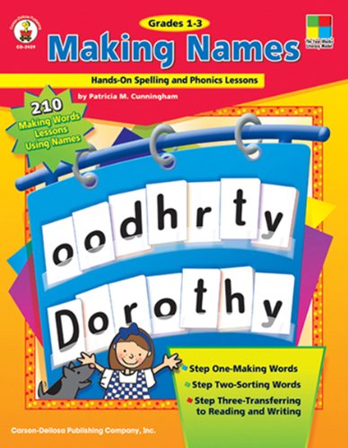 Beispielbild fr Making Names, Grades 1 - 3 : Hands-On Spelling and Phonics Lessons zum Verkauf von Better World Books