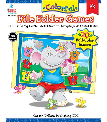 9780887242687: Colorful File Folder Games, Grade Pk: Skill-Building Center Activities for Language Arts and Math (Colorful Game Books Series)