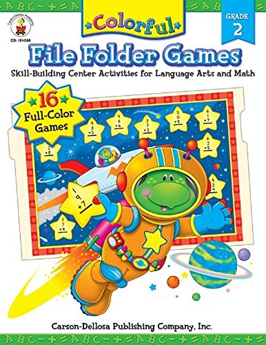 Stock image for Colorful File Folder Games, Grade 2: Skill-Building Center Activities for Language Arts and Math (Colorful Game Book Series) for sale by HPB-Ruby