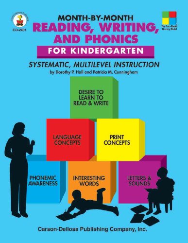 9780887243981: Month-by-month Reading, Writing, and Phonics for Kindergarten: Systematic, Multilevel Instruction for Kindergarten