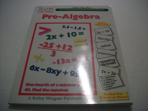 9780887244490: Pre-Algebra: Over 100 Educational Activity Pages Plus Free Flash Cards