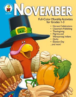 9780887245503: November: Full-Color Monthly Activities for Grades 1-3