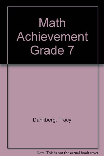 Stock image for Math Achievement Grade 7 for sale by Wonder Book