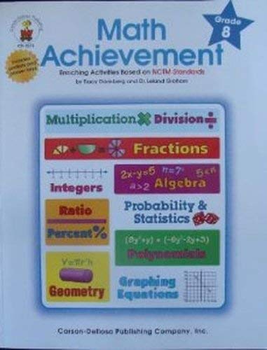 Stock image for Math Achievement Grade 8 for sale by Better World Books
