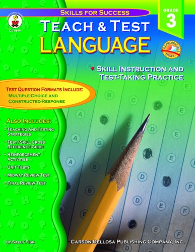 9780887247705: Teach & Test Language Grade 3