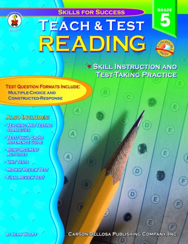 9780887247774: Teach & Test Reading Grade 5