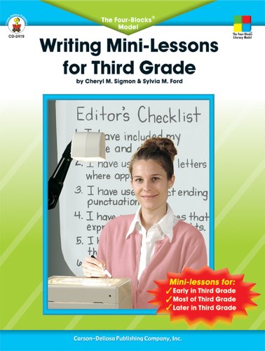 Stock image for Writing Mini-Lessons for Third Grade: The Four-Blocks Model for sale by Your Online Bookstore