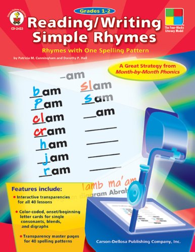 9780887249198: Reading/Writing Simple Rhymes, Grades 1-2: Simple Rhymes with One Spelling Pattern [With Transparency(s)] (Four-Blocks Literacy Model)