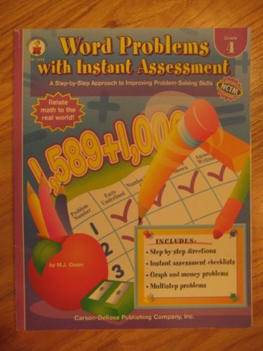 Stock image for Word Problems with Instant Assessment (A Step-by-Step Approach to Improving Problem-Solving Skills, Grade 4) for sale by SecondSale