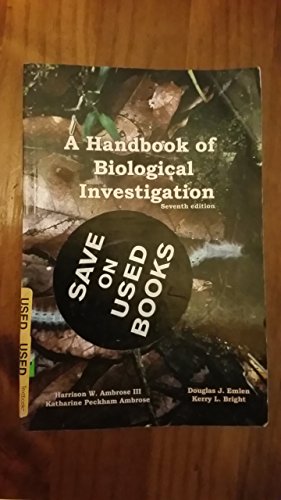 Beispielbild fr A Handbook of Biological Investigation 7th zum Verkauf von BooksRun