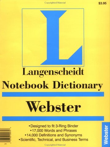Beispielbild fr Notebook Webster's Dictionary zum Verkauf von Wonder Book