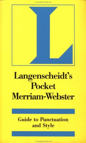 Imagen de archivo de Langenscheidt's Merriam-Webster Pocket Guide to Punctuation and Style a la venta por SecondSale