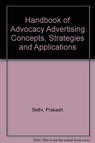 Imagen de archivo de Handbook of Advocacy Advertising : Concepts, Strategies, and Applications a la venta por Better World Books