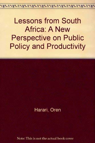 Imagen de archivo de Lessons from South Africa: A New Perspective on Public Policy and Productivity a la venta por Shadow Books