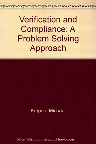 Stock image for Verification and Compliance: A Problem-Solving Approach for sale by Doss-Haus Books