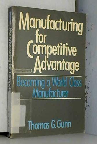 Beispielbild fr Manufacturing for Competitive Advantage: Becoming a World Class Manufacturer zum Verkauf von Wonder Book