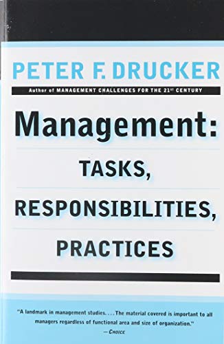 Beispielbild fr Management: Tasks, Responsibilities, Practices zum Verkauf von Zoom Books Company