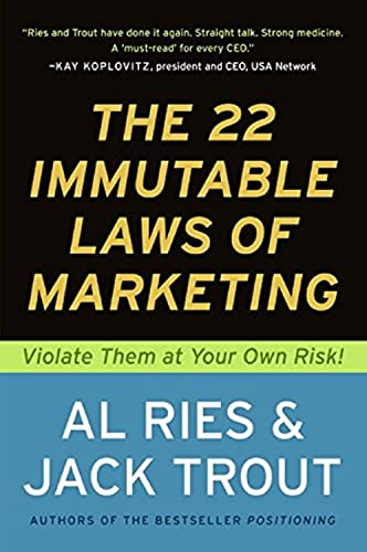 Imagen de archivo de 22 Immutable Laws of Marketing a la venta por SecondSale