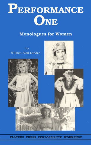 Beispielbild fr Performance One: Monologues for Women (Players Press Performance Workshop) zum Verkauf von Bookmans
