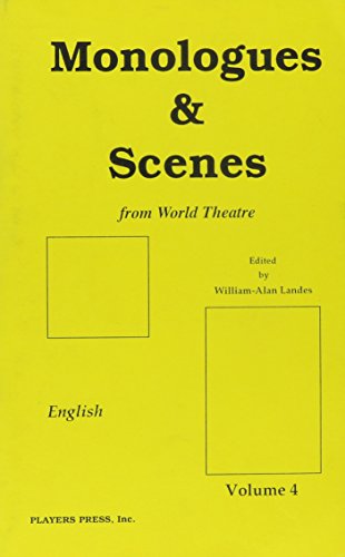 9780887341281: Monologues and Scenes from World Theatre: Collected from English Plays