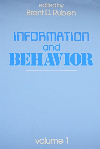 Stock image for Information and Behavior : Volume 1 for sale by Better World Books
