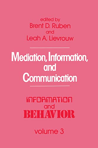 Stock image for Mediation, Information, and Communication for sale by Better World Books Ltd