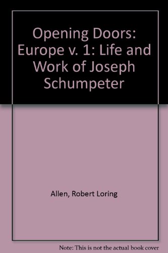 9780887383625: Europe (v. 1) (Opening Doors: Life and Work of Joseph Schumpeter)