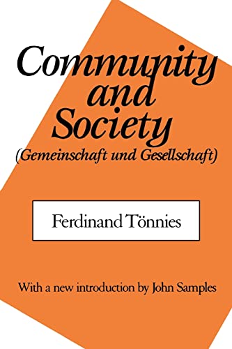 9780887387500: Community and Society