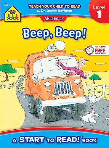 Beispielbild fr School Zone - Beep, Beep!, Start to Read! Book Level 1 - Ages 4 to 6, Rhyming, Early Reading, Vocabulary, Simple Sentence Structure, Picture Clues, and More (School Zone Start to Read! Book Series) zum Verkauf von Orion Tech