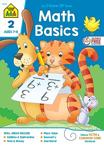 Imagen de archivo de School Zone - Math Basics 2 Workbook - 64 Pages, Ages 7 to 8, 2nd Grade, Addition & Subtraction, Time & Money, Place Value, Fact Families, and More (School Zone I Know It!® Workbook Series) a la venta por Gulf Coast Books