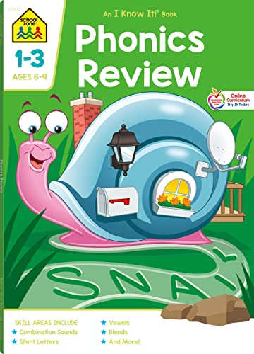 Stock image for School Zone Phonics Review Grades 1-3 Workbook for sale by Better World Books