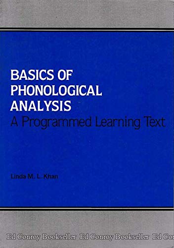Beispielbild fr Basics of Phonological Analysis: A Programmed Learning Text zum Verkauf von Anybook.com