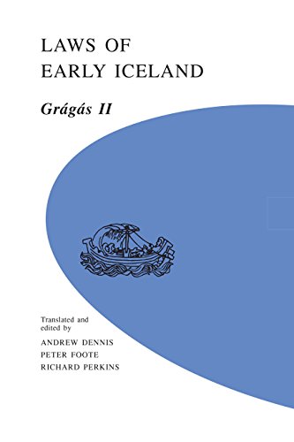 9780887551581: Laws of Early Iceland: Gragas II: 4 (University of Manitoba Icelandic Series)