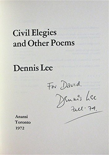 9780887840234: Civil Elegies and Other Poems