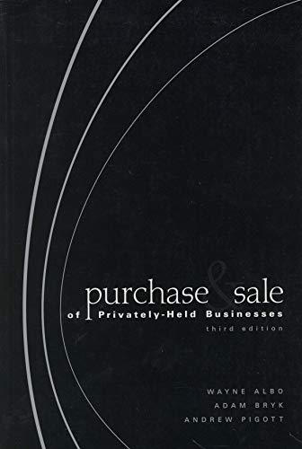 9780888006080: Purchase and Sale of Privately-Held Businesses