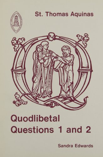 Stock image for Quodlibetal Questions 1 And 2 for sale by Better World Books
