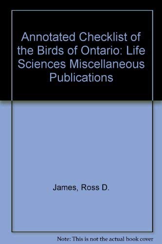 Stock image for Annotated Checklist Of The Birds On Ontario Revised for sale by Terrace Horticultural Books