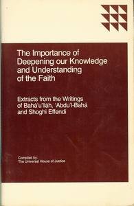 Beispielbild fr The Importance of Deepening Our Knowledge and Understanding of the Faith zum Verkauf von HPB-Red