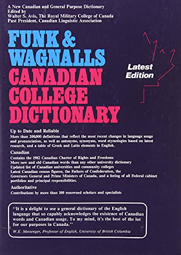 9780889023475: The Funk and Wagnalls Canadian College Dictionary : A New Canadian and General Purpose Dictionary